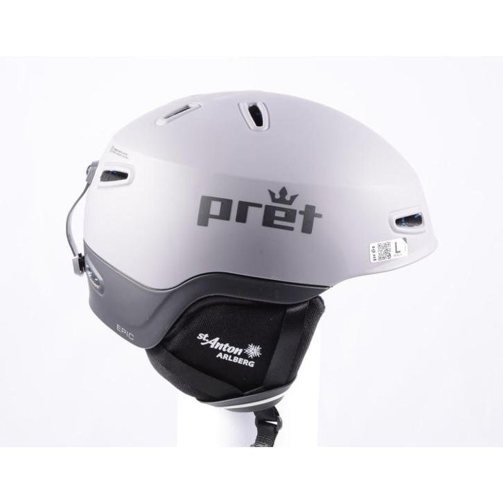 59 60 61 62 skihelm/snowboardhelm PRET EPIC, grey/black, ver, Sport en Fitness, Skiën en Langlaufen, Gebruikt, Verzenden