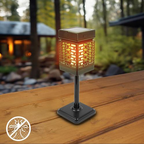 Solar lamp met vlameffect en insectenverdelger Spark, Tuin en Terras, Buitenverlichting, Waterbestendig, Led, Licht-donker-sensor
