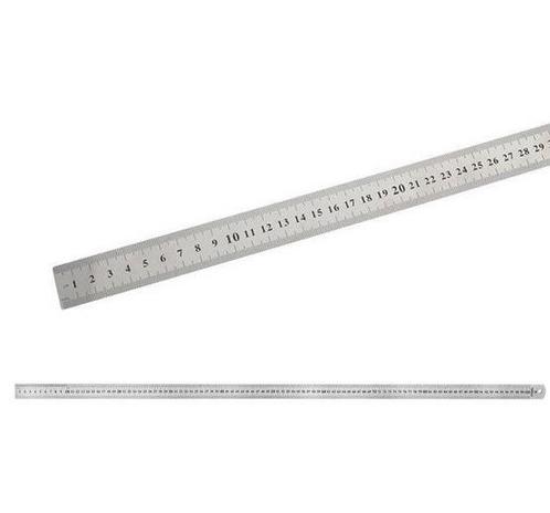 RVS liniaal - 75cm - topex, Doe-het-zelf en Verbouw, Gereedschap | Handgereedschap, Nieuw, Ophalen of Verzenden