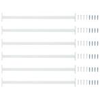 vidaXL Verstelbare raamveiligheidsbalk 6 pcs Wit Staal, Verzenden, Nieuw