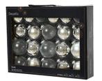 Kerstballen van glas 7 cm assortiment zilverkleuren doos 21, Ophalen of Verzenden, Nieuw
