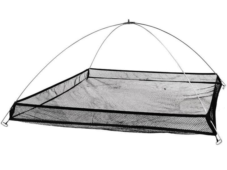 Kruisnet 100 x 100 cm met opstaande rand - Roofvis XL, Watersport en Boten, Hengelsport | Roofvissen, Net of Fuik, Nieuw, Verzenden