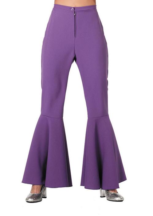 Hippie broek paars Jess, Kleding | Dames, Carnavalskleding en Feestkleding, Nieuw, Ophalen of Verzenden