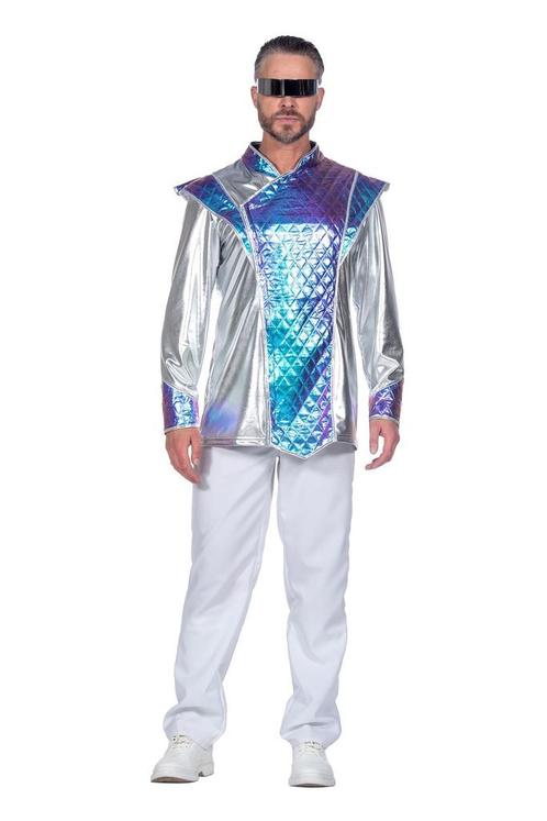 Space Jacket Metallic Heren, Kleding | Heren, Carnavalskleding en Feestkleding, Nieuw, Ophalen of Verzenden