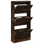 vidaXL Schoenenkast 60x21x125,5 cm bewerkt hout gerookt, Huis en Inrichting, Verzenden, Nieuw