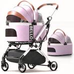 Hondenbuggy BELLO Pink - Opvouwbaar - Premium banden - RV..., Dieren en Toebehoren, Ophalen of Verzenden, Nieuw