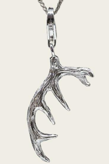 Zilveren Gewei groot hanger en/of bedel, Sieraden, Tassen en Uiterlijk, Smartwatches, Nieuw, Verzenden