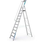 Geribbelde staande sportladder met 10 treden Zarges, Meis, Doe-het-zelf en Verbouw, Ladders en Trappen, Nieuw