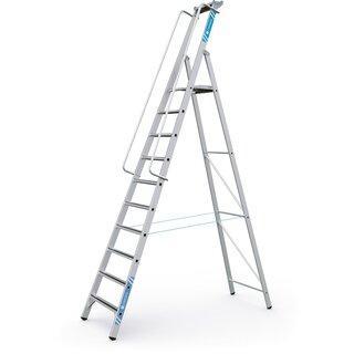 Geribbelde staande sportladder met 10 treden Zarges, Meis, Doe-het-zelf en Verbouw, Ladders en Trappen
