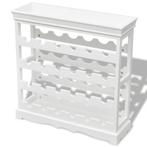 Wijnrek Abreu | Wit Houten Wijnrek | Retourdeal, Huis en Inrichting, Woonaccessoires | Wijnrekken, 50 tot 75 cm, 15 tot 25 flessen