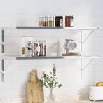 vidaXL Plankdragers 4 st 40x2,5x25 cm roestvrijstaal, Huis en Inrichting, Woonaccessoires | Wandplanken en Boekenplanken, Verzenden