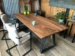 boomstam tafel teak boomstamtafel robuuste eettafel, 200 cm of meer, 50 tot 100 cm, Nieuw, Rechthoekig