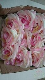 Zijden Roos Groot Roze Peach 60 cm per stuk, Huis en Inrichting, Woonaccessoires | Kunstplanten en Kunstbloemen, Ophalen of Verzenden