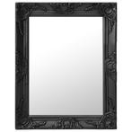 Spiegel Barok 50x60 Zwart | Retourdeal | -57% (wandspiegel), Huis en Inrichting, Woonaccessoires | Spiegels, Nieuw, Ophalen of Verzenden