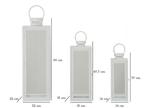 LANTAARN WIT SET 3 STUKS CM 22X22X66-18X18X49,5-14X14X39, Ophalen of Verzenden, Nieuw