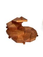 Doos - Hout - Houten doos met lade, scharnierschappen uit de, Antiek en Kunst