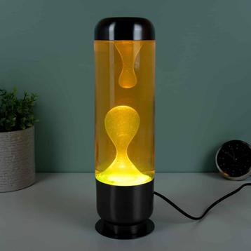 Capsule lavalamp - Oranje met gele lava beschikbaar voor biedingen