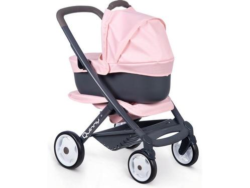 Smoby Quinny Combi 3-in-1 - Poppenwagen - Pastel Roze, Kinderen en Baby's, Speelgoed | Poppen, Zo goed als nieuw, Verzenden