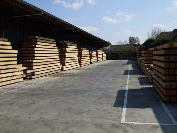 Eiken balken / Eiken palen / Eikenhout balken uit Voorraad, Doe-het-zelf en Verbouw, Hout en Planken, Eiken, 300 cm of meer, 50 mm of meer