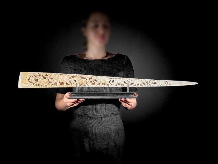 GEEN RESERVEPRIJS - Indrukwekkende grote uitgehouwen, Antiek en Kunst, Kunst | Designobjecten