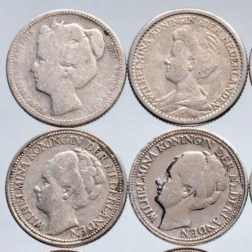 Nederland. Wilhelmina. 25 Cent 1904-1944 (20 munten) (Zonder, Postzegels en Munten, Munten | Nederland