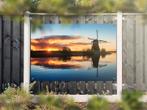 NR 1310: Tuinposter molen aan water zonsondergang 120x180cm, Nieuw