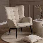 *WOONWINKEL* Beige Fauteuil Stof, Verzenden, Nieuw, Stof