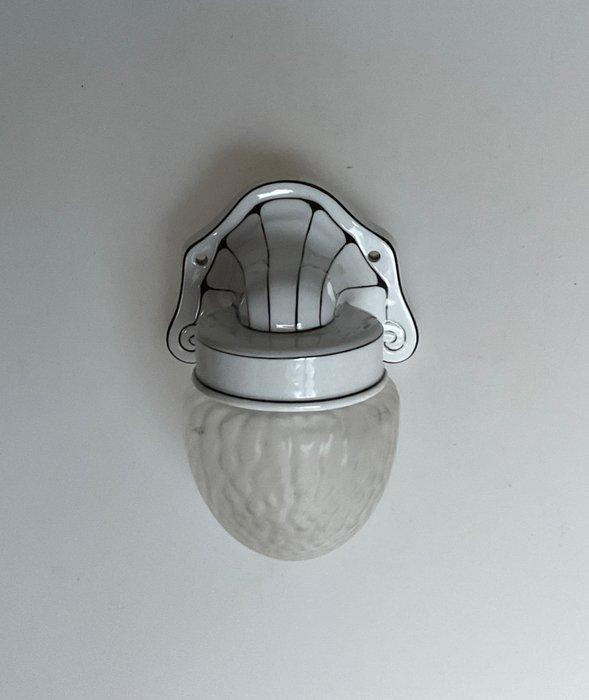 Wandlamp - Keramiek, Transparant glas, Antiek en Kunst, Curiosa en Brocante