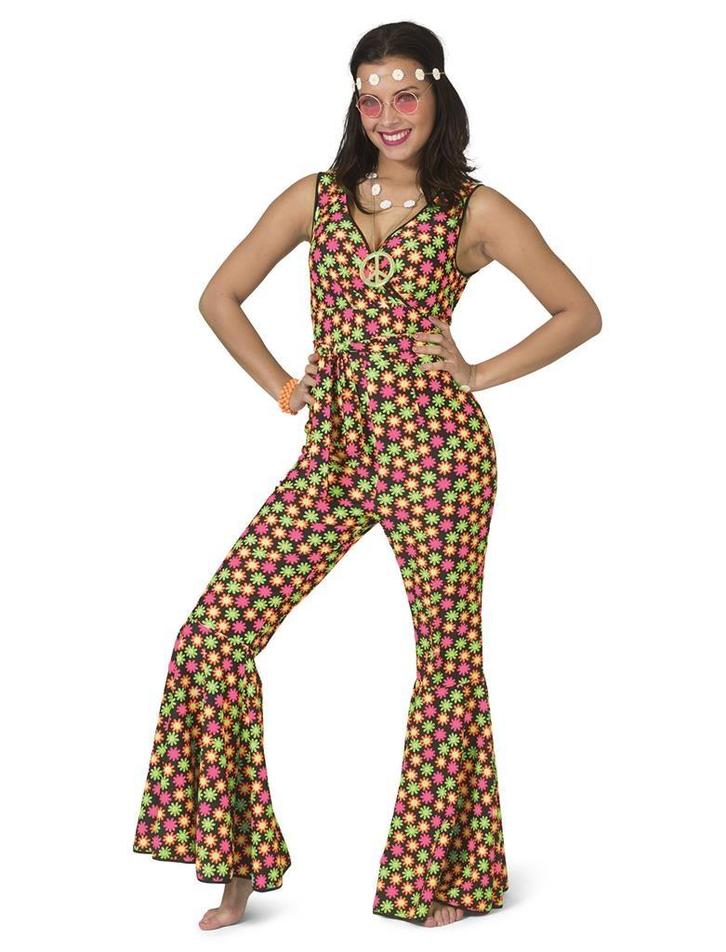 Hippie Jumpsuit Gebloemd Dames, Kleding | Dames, Carnavalskleding en Feestkleding, Nieuw, Ophalen of Verzenden