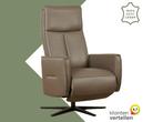 Leren handmatige relaxfauteuil Honor - Massif Rock, Huis en Inrichting, Fauteuils, Ophalen of Verzenden, Nieuw