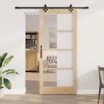 vidaXL Schuifdeur ORKDAL Bruin 93 x 211 cm Hout en metaal, Doe-het-zelf en Verbouw, Deuren en Horren, Verzenden, Nieuw