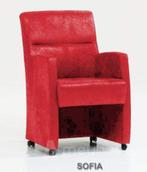 Eetkamerstoel Sofia - eetkamerstoelen - Rood, Nieuw, Stof, Rood