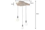Hanglamp HYPNOTIC 50cm longan hout naturel - 44686, Huis en Inrichting, Lampen | Hanglampen, Ophalen of Verzenden, Nieuw