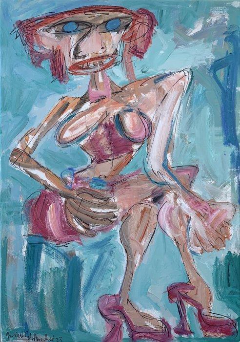 Gustav Schiffmacher - nu 2275 – Mädchen in guter Laune, Antiek en Kunst, Kunst | Schilderijen | Modern