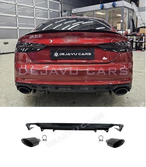 RS5 Look Diffuser Black Edition voor Audi A5 B9 F5 S line, Auto diversen, Tuning en Styling, Ophalen of Verzenden