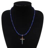 Lapis lazuli - Exorcisme - Kruis van Sint-Benediën -, Antiek en Kunst