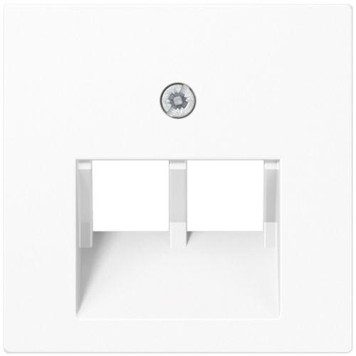 JUNG AS500 Afdekplaat 2xRJ45/RJ11 Alpine wit A569-2BFPLUAWW, Doe-het-zelf en Verbouw, Elektra en Kabels, Nieuw, Ophalen of Verzenden