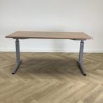 Oka verstelbaar bureau 160x80 cm,  grijs - beuken, Huis en Inrichting, Bureaus, Ophalen of Verzenden, In hoogte verstelbaar, Gebruikt