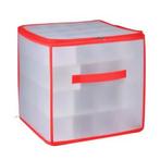 Kerstballen opbergbox | Alpina | 30 x 30 x 30 cm (Rood/Wit), Diversen, Kerst, Verzenden, Nieuw