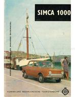 SIMCA 1000, TECHNISCHE GEGEVENS EN PRAKTISCHE WENKEN, Boeken, Nieuw, Author