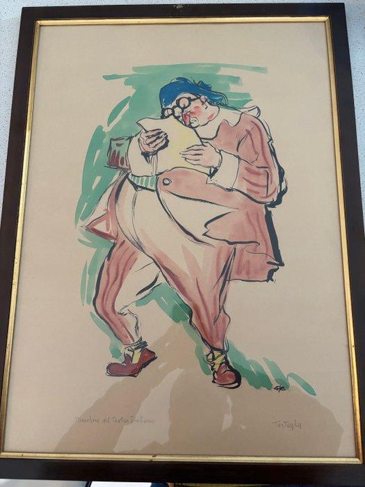 Guido Tartaglia (1899–1984) - Maschere del Teatro Italiano, Antiek en Kunst, Kunst | Schilderijen | Modern
