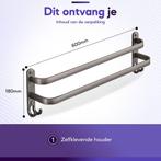 JDK - Handdoekrek 2 delig - Zelfklevende Baddoekrek Badkamer, Ophalen of Verzenden, Zo goed als nieuw