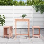 vidaXL 3-delige Tuinbarset massief douglashout, Verzenden, Nieuw, 3 zitplaatsen