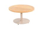 4 Seasons Volta teak salontafel - Ø60 cm. taupe, Tuin en Terras, Tuintafels, Verzenden, Nieuw, Rond, Hout