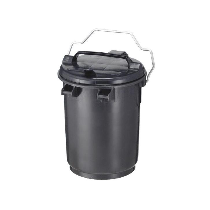 Kunststof afvalbak 35 ltr - donkergrijs, Huis en Inrichting, Woonaccessoires | Prullenbakken, Nieuw, Verzenden