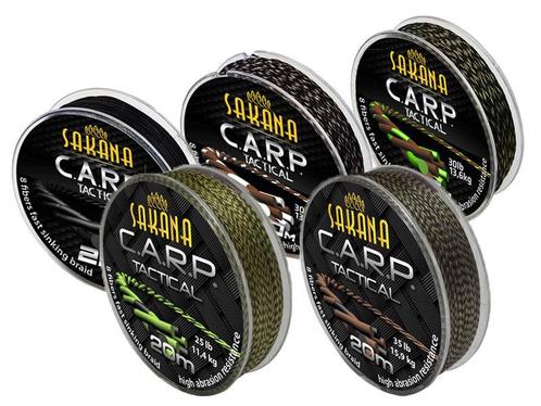 Tactical Carp 20 m. Soepel Braid Onderlijn materiaal, Watersport en Boten, Hengelsport | Karpervissen, Overige typen, Nieuw, Verzenden