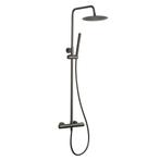 Opbouw Regendouche BWS Gunmetal 25 cm Hoofddouche Cemal, Doe-het-zelf en Verbouw, Sanitair, Ophalen of Verzenden, Nieuw, Kraan