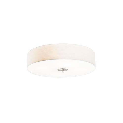 Landelijke plafondlamp wit 50 cm - Drum Jute, Huis en Inrichting, Lampen | Plafondlampen, Nieuw, Overige materialen