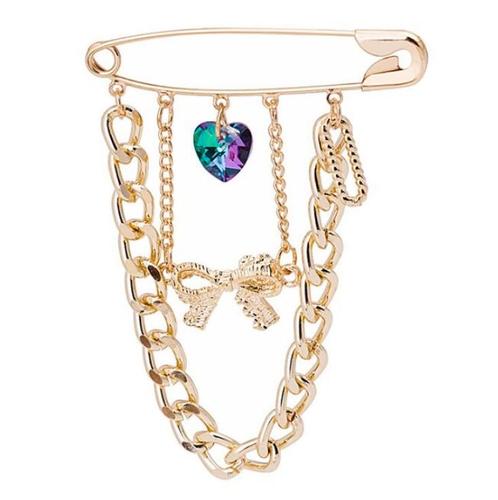Fako Bijoux® - Sierspeld / Sjaalspeld - Ketting - Hartje &, Sieraden, Tassen en Uiterlijk, Broches, Verzenden