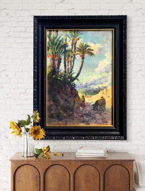 Francisco Rodriguez Clement (1861-1956) - Palmeras de Elche, Antiek en Kunst, Kunst | Schilderijen | Klassiek